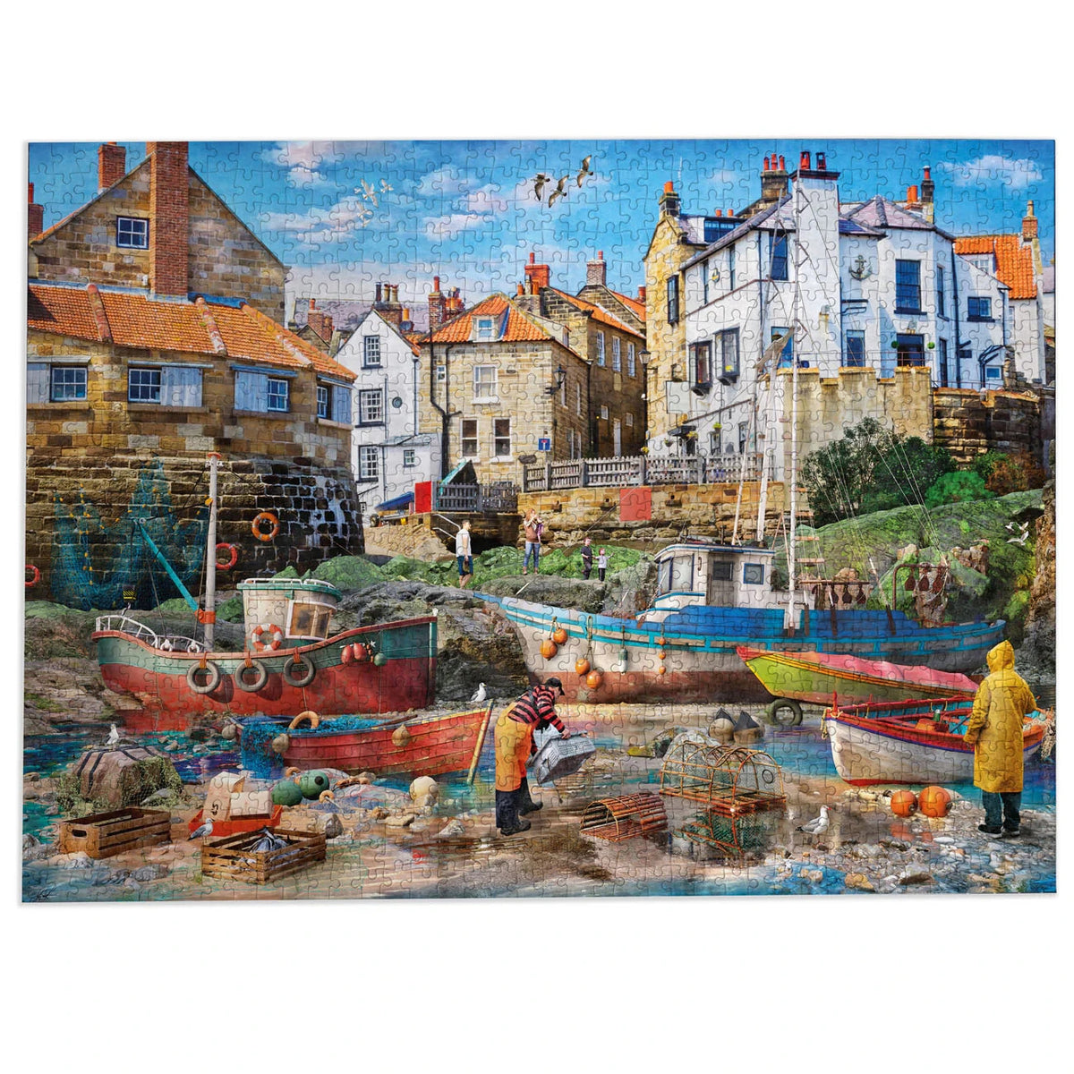 Gibsons Games Fisherman At Robin Hood's Bay 1000 Piece Jigsaw Puzzle Toys G6476