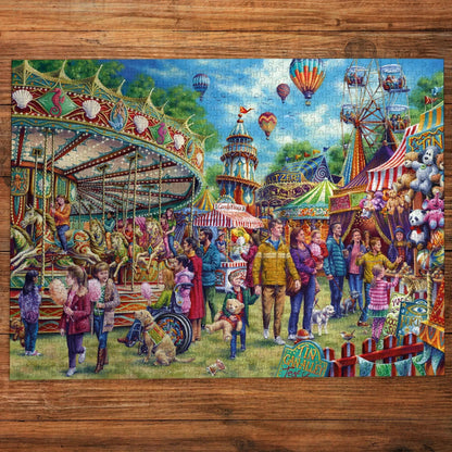 Gibsons Games Fun At The Fair 1000 Piece Jigsaw Puzzle Toys G6471
