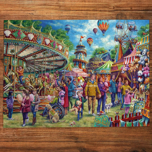 Gibsons Games Fun At The Fair 1000 Piece Jigsaw Puzzle Toys G6471