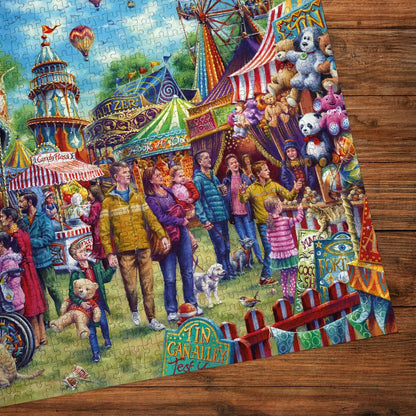 Gibsons Games Fun At The Fair 1000 Piece Jigsaw Puzzle Toys G6471
