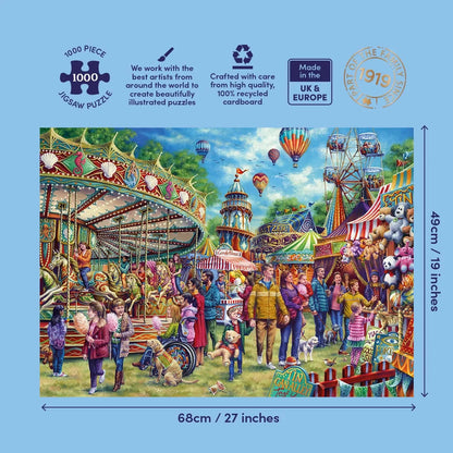 Gibsons Games Fun At The Fair 1000 Piece Jigsaw Puzzle Toys G6471