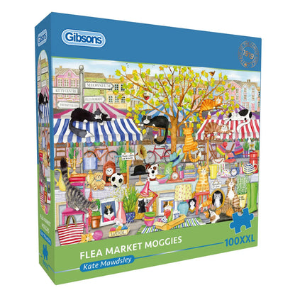 Gibsons Games Flea Market Moggies 100XXL Piece Jigsaw Puzzle Toys G2241
