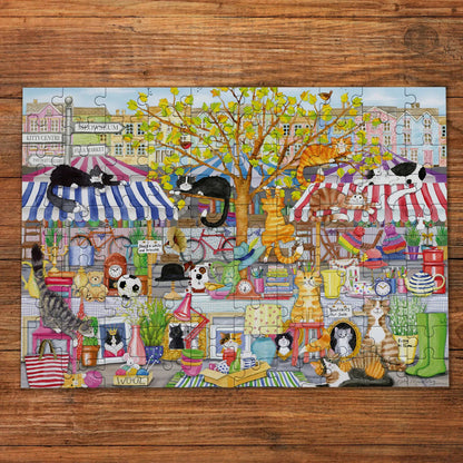 Gibsons Games Flea Market Moggies 100XXL Piece Jigsaw Puzzle Toys G2241