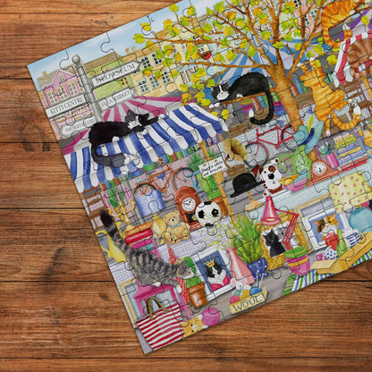 Gibsons Games Flea Market Moggies 100XXL Piece Jigsaw Puzzle Toys G2241