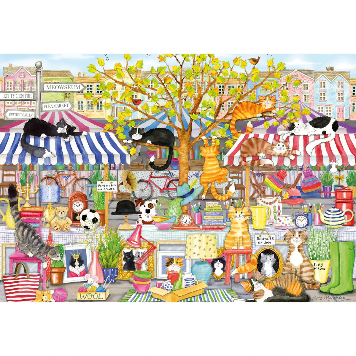 Gibsons Games Flea Market Moggies 100XXL Piece Jigsaw Puzzle Toys G2241