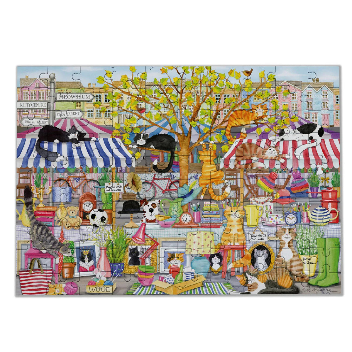 Gibsons Games Flea Market Moggies 100XXL Piece Jigsaw Puzzle Toys G2241