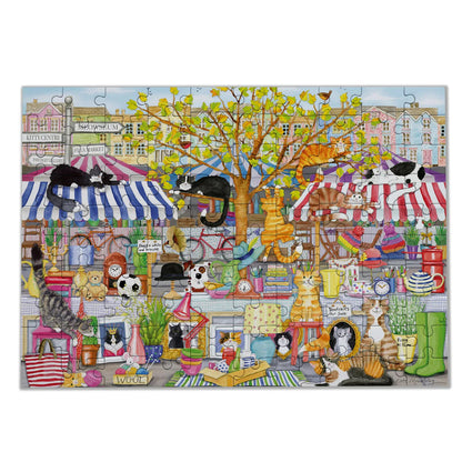 Gibsons Games Flea Market Moggies 100XXL Piece Jigsaw Puzzle Toys G2241