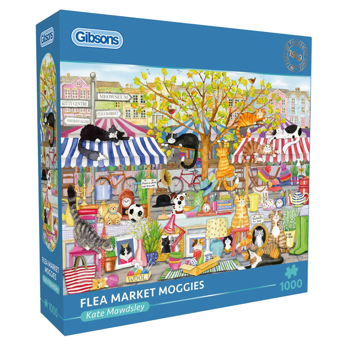 Gibsons Games Flea Market Moggies 1000 Piece Jigsaw Puzzle Toys G6474