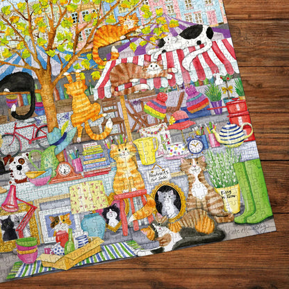 Gibsons Games Flea Market Moggies 1000 Piece Jigsaw Puzzle Toys G6474