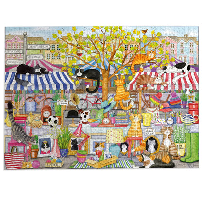 Gibsons Games Flea Market Moggies 1000 Piece Jigsaw Puzzle Toys G6474
