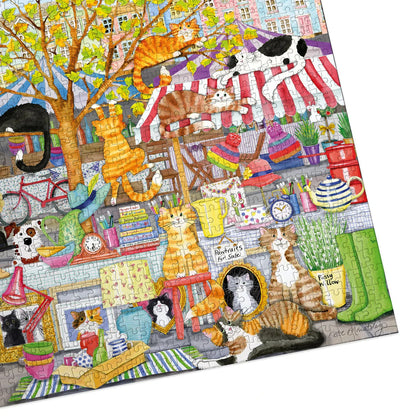 Gibsons Games Flea Market Moggies 1000 Piece Jigsaw Puzzle Toys G6474