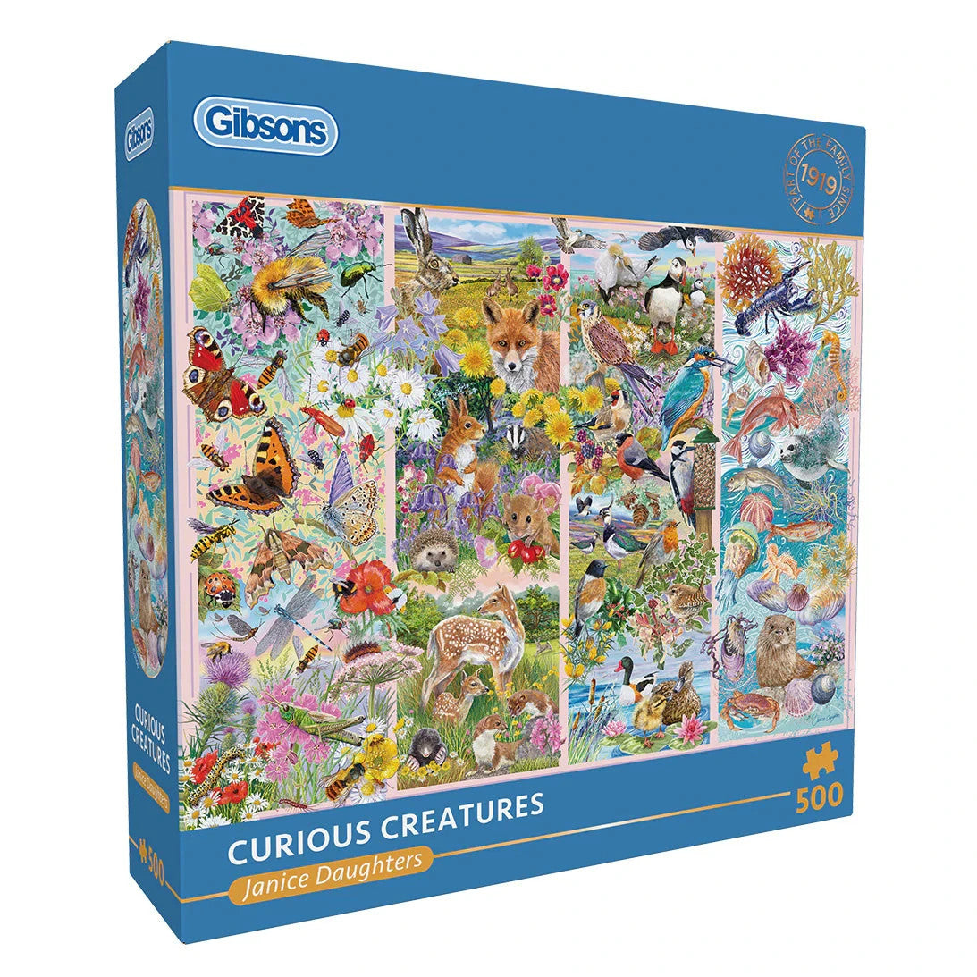 Gibsons Games Curious Creatures 500 Piece Jigsaw Puzzle Toys G3166