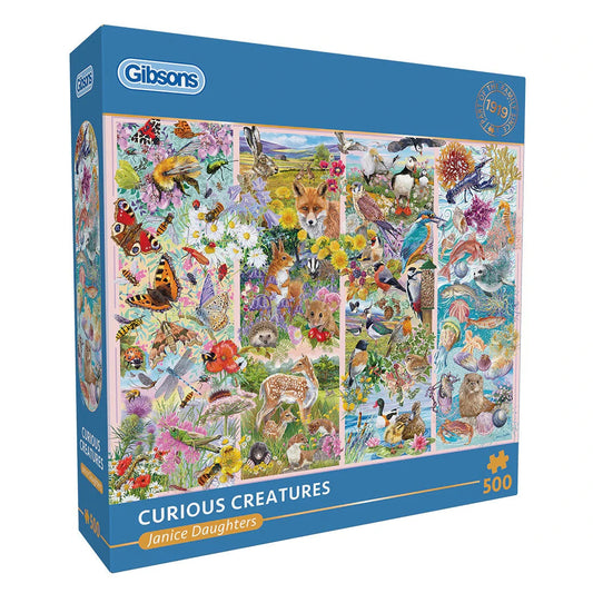 Gibsons Games Curious Creatures 500 Piece Jigsaw Puzzle Toys G3166