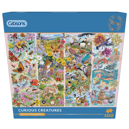 Gibsons Games Curious Creatures 500 Piece Jigsaw Puzzle Toys G3166