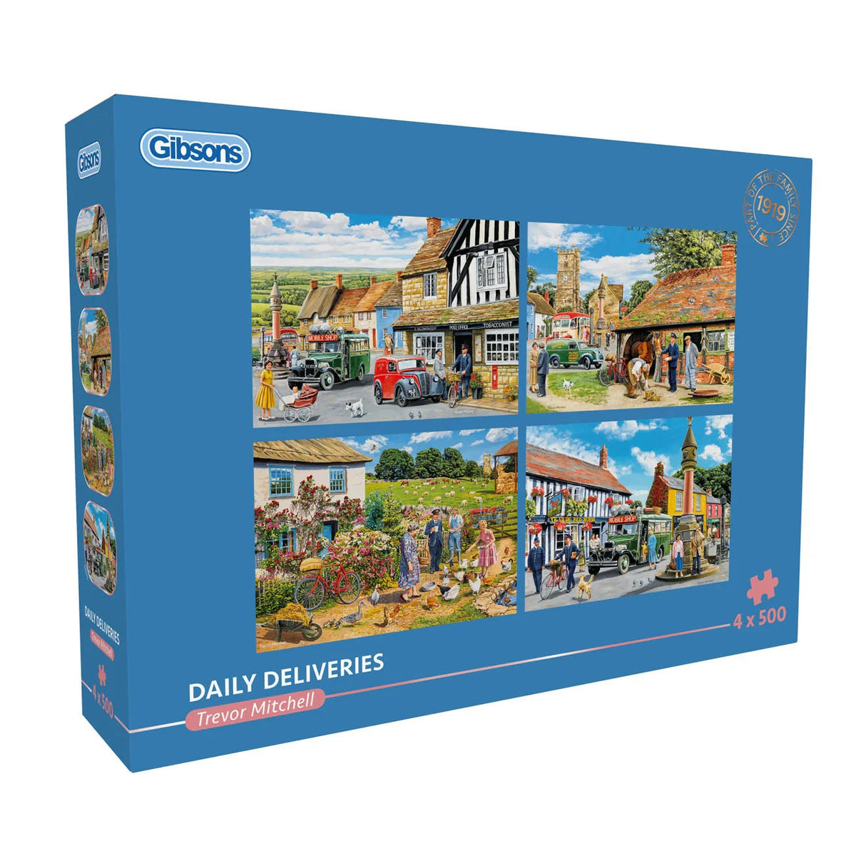 Gibsons Games Daily Deliveries 4 x 500 Piece Jigsaw Puzzle Toys G5072