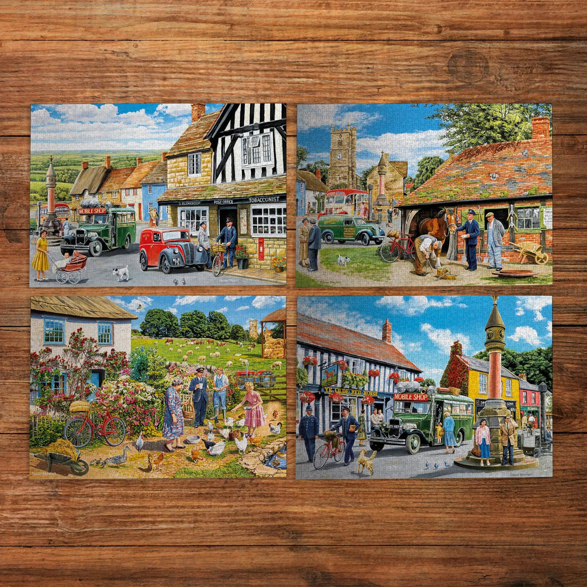 Gibsons Games Daily Deliveries 4 x 500 Piece Jigsaw Puzzle Toys G5072