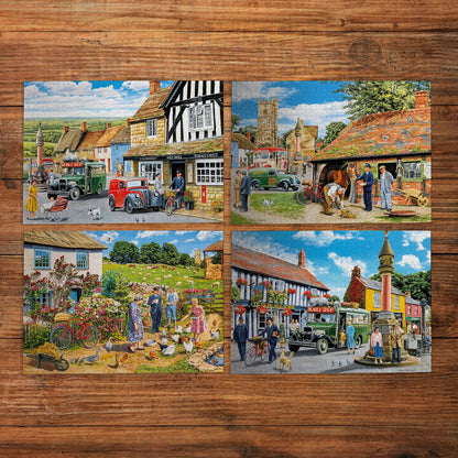 Gibsons Games Daily Deliveries 4 x 500 Piece Jigsaw Puzzle Toys G5072