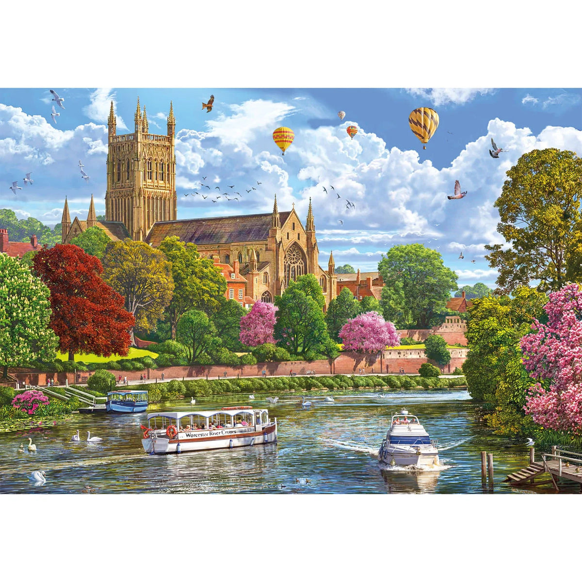 Gibsons Games Worcester From The River 500 Piece Jigsaw Puzzle Toy G3181
