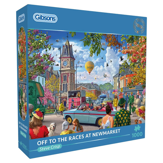 Gibsons Games Off To The Races At Newmarket 1000 Piece Jigsaw Puzzle Toys G6485