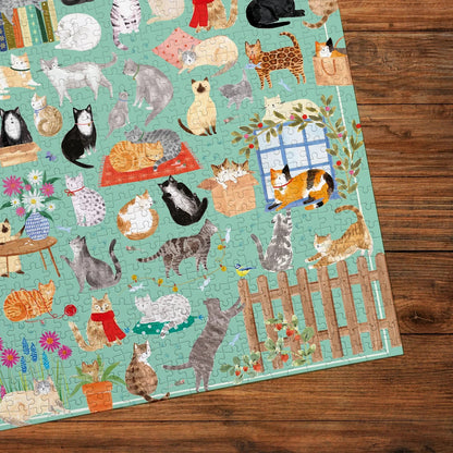 Gibsons Games Art File: It's A Cat's Life 1000 Piece Jigsaw Puzzle Toys G7227