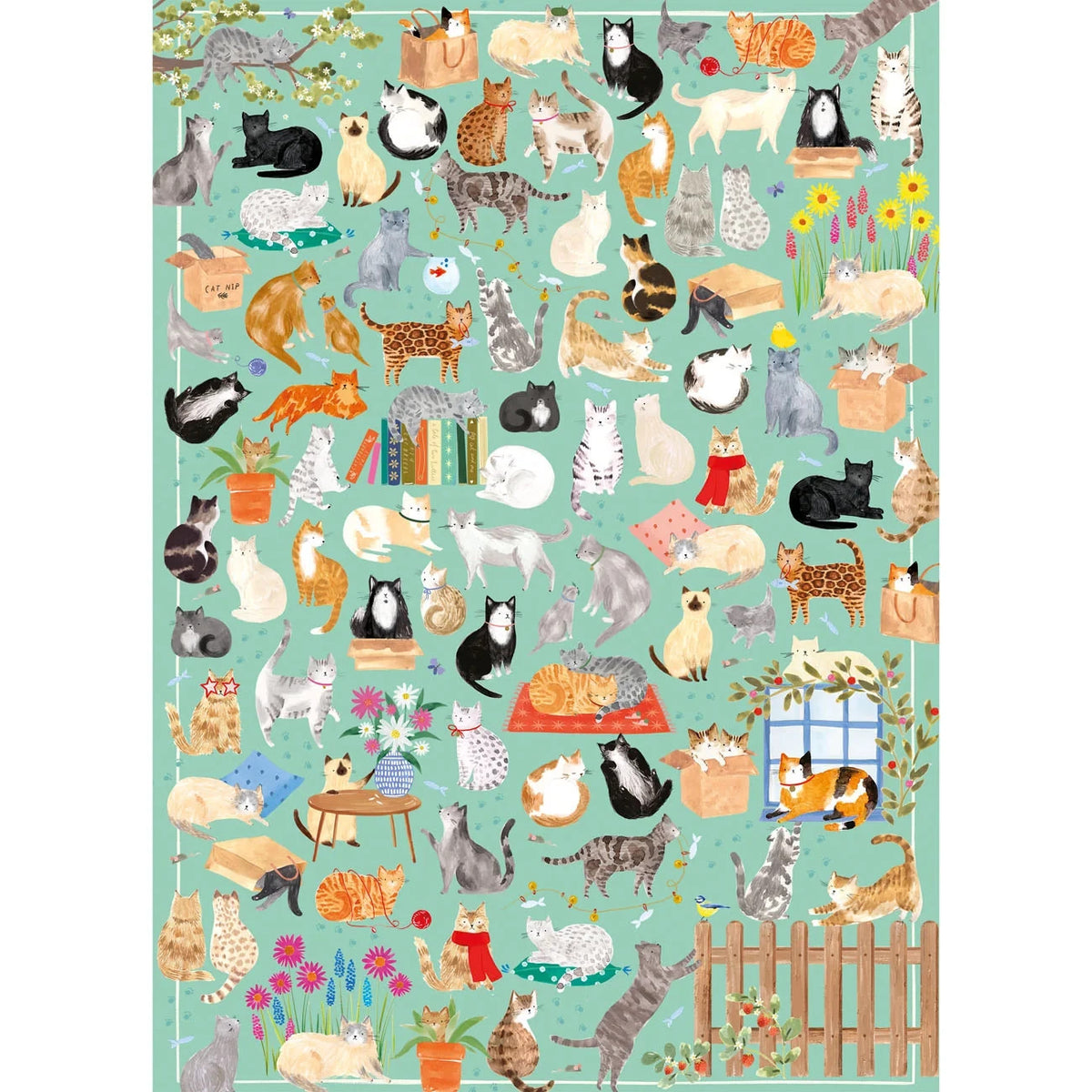 Gibsons Games Art File: It's A Cat's Life 1000 Piece Jigsaw Puzzle Toys G7227