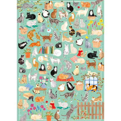 Gibsons Games Art File: It's A Cat's Life 1000 Piece Jigsaw Puzzle Toys G7227