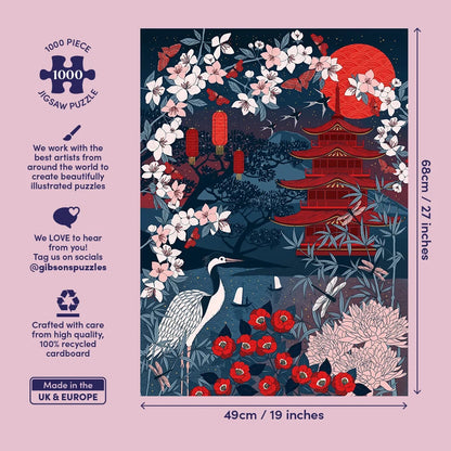 Gibsons Games The Art File: Sakura Heights 1000 Piece Jigsaw Puzzle Toys G7226