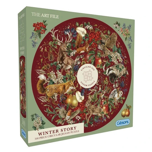 Gibsons Games The Art File: Winter Story 500 Piece Circular Jigsaw Toys G3712