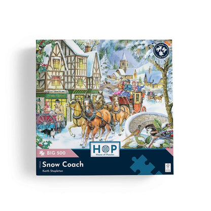 House Of Puzzles Snow Coach Big 500 Piece Jigsaw Puzzle Toys HP0545