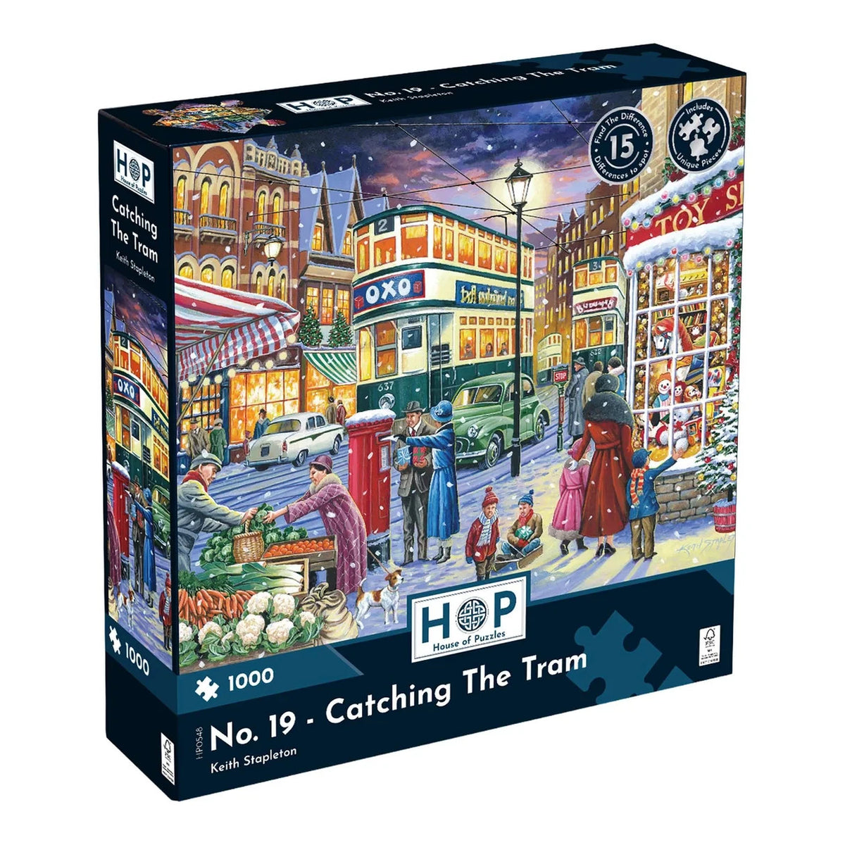 House Of Puzzles No19: Catching The Tram 1000 Piece Jigsaw Puzzle Toys HP0548