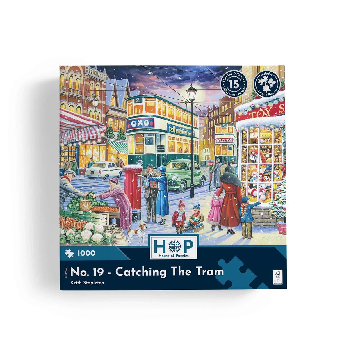 House Of Puzzles No19: Catching The Tram 1000 Piece Jigsaw Puzzle Toys HP0548