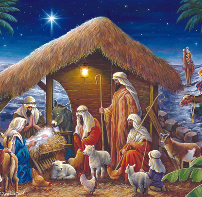 House Of Puzzles Away In A Manger Big 250 Piece Jigsaw Puzzle Toys HP0856