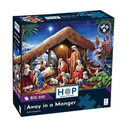 House Of Puzzles Away In A Manger Big 250 Piece Jigsaw Puzzle Toys HP0856