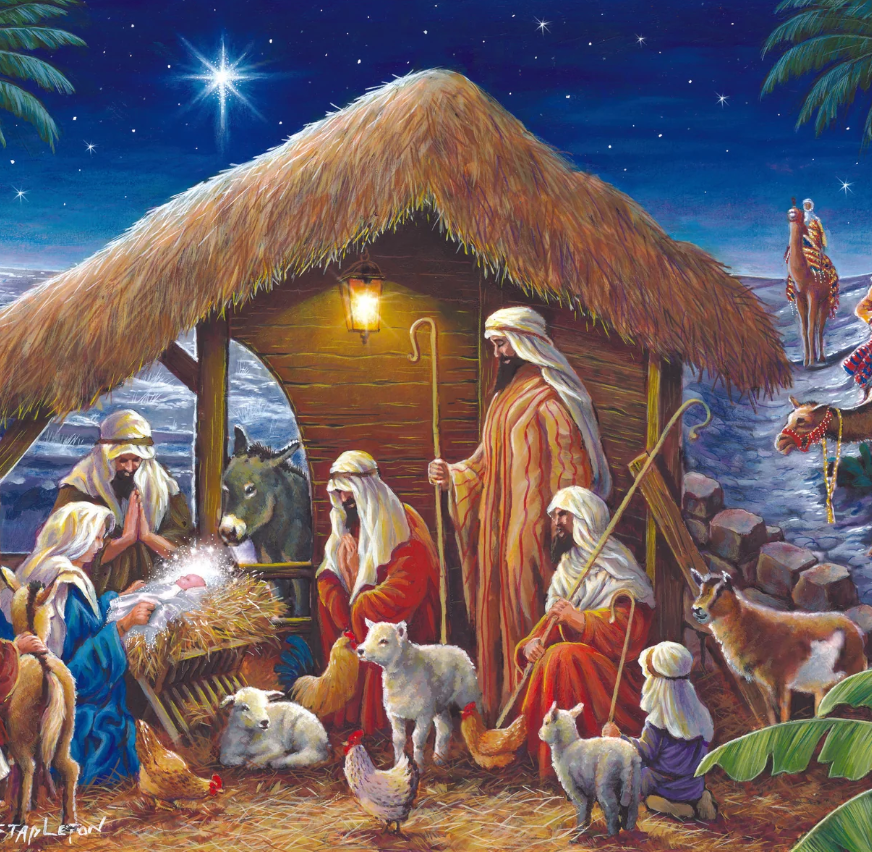 House Of Puzzles Away In A Manger 1000 Piece Jigsaw Puzzle Toys HP0872
