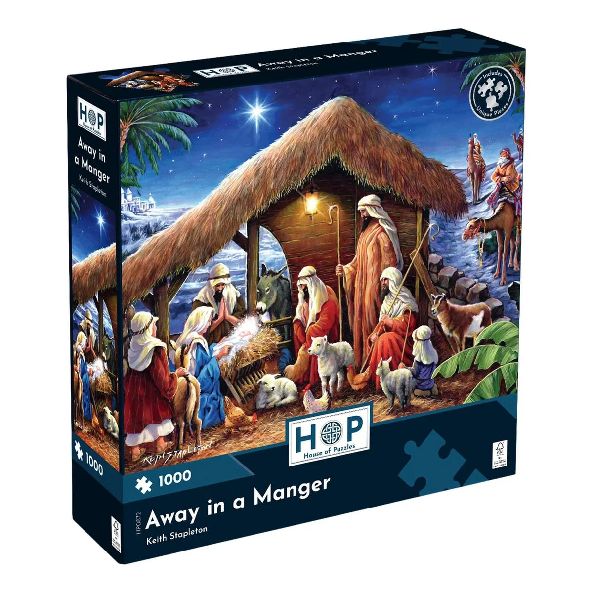 House Of Puzzles Away In A Manger 1000 Piece Jigsaw Puzzle Toys HP0872