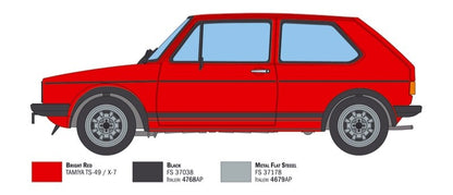 ITALERI 1:24 1/24 VW VOLKSWAGEN GOLF GTI RABBIT SCALE MODEL CAR KIT 3622