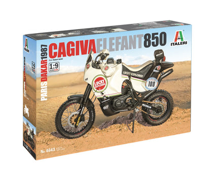 ITALERI 1:9 1/9 Cagiva “Elephant” 850 Paris Dakar 1987 SCALE MOTORCYCLE KIT 4643