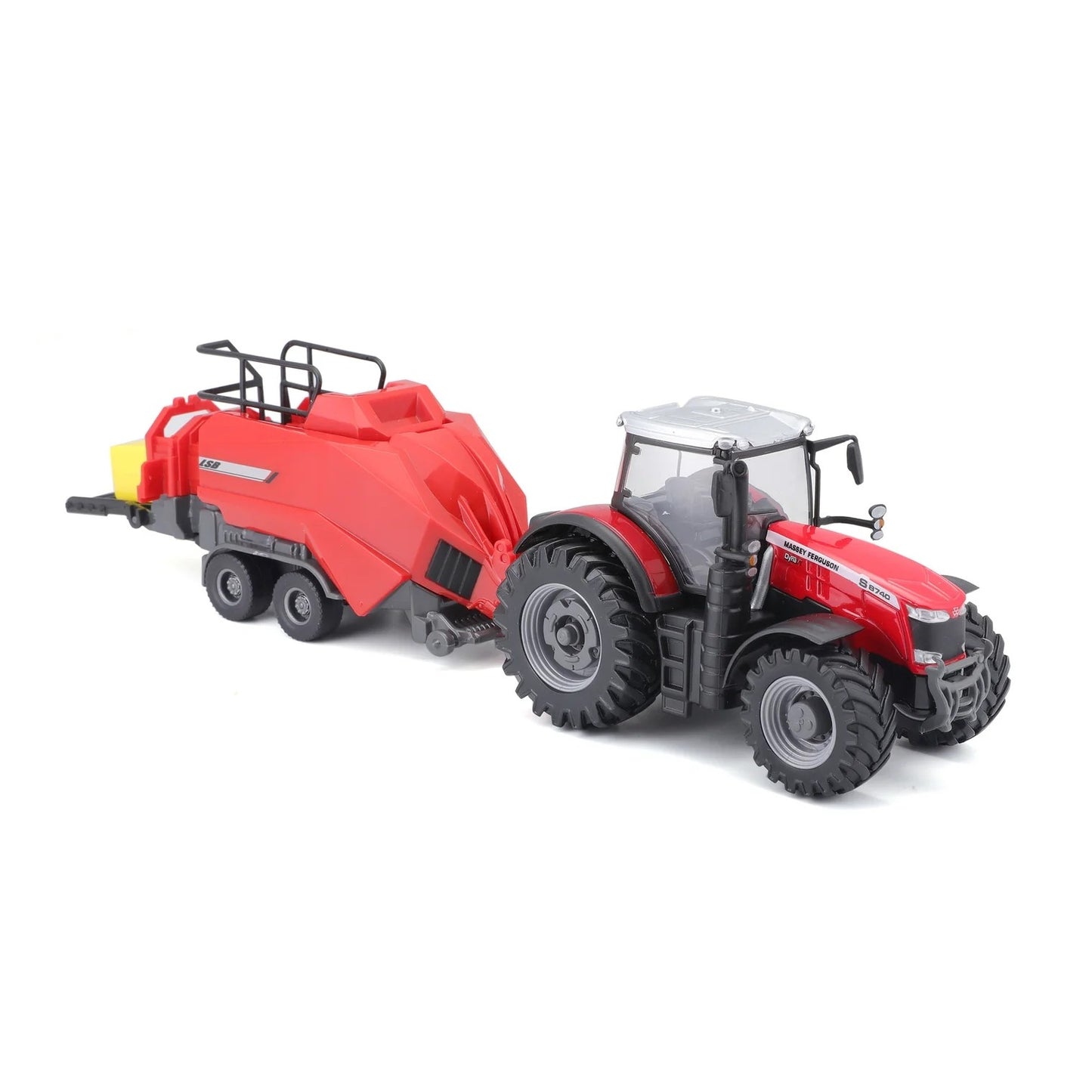 Burago 10cm Massey Fergusson 8740S Tractor with Baler Lifter B18-31667