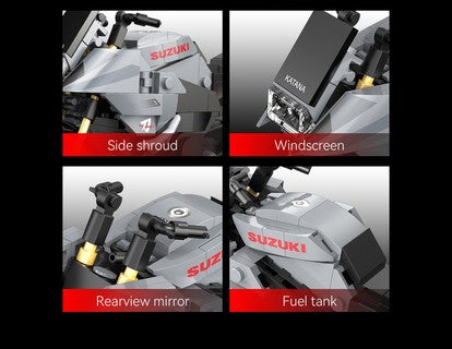 CaDA Suzuki Katana Motorbike Model Kit 1:12 Scale, 310 Pieces, C62052W