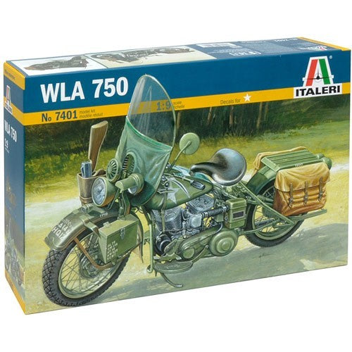 ITALERI WLA 750 US Army WWII Motorcycle 7401 1:9 Bike Model Kit