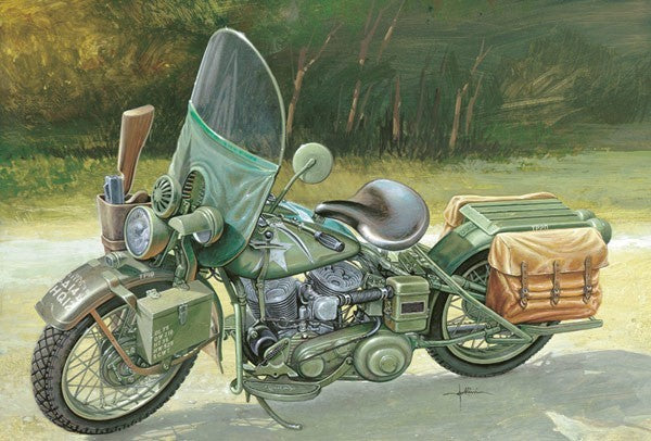 ITALERI WLA 750 US Army WWII Motorcycle 7401 1:9 Bike Model Kit