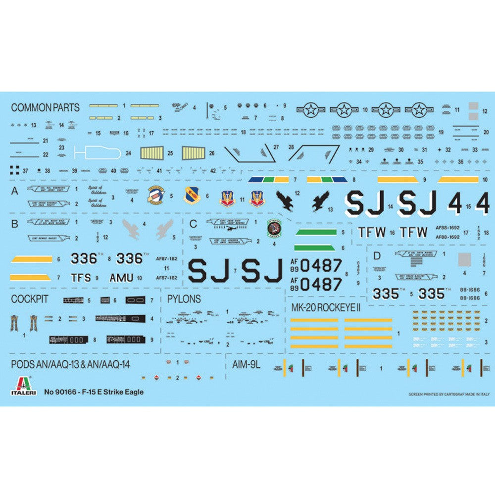Italeri 90166 McDonnell Douglas F-15E Strike Eagle 1:72 Model Kit 90166