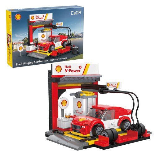 Cada Shell Pit Stop Building Set - 237 Pcs Model C66035W for Ages 8+