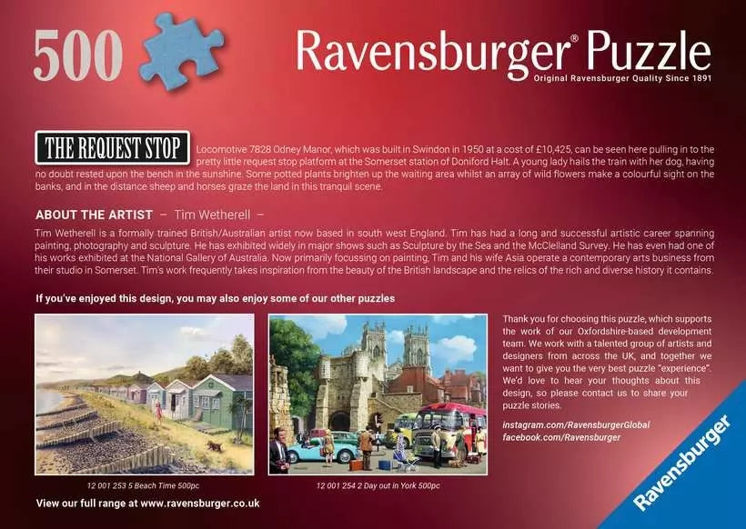 Ravensburger The Request Stop 500 Piece Jigsaw Puzzle 12001278