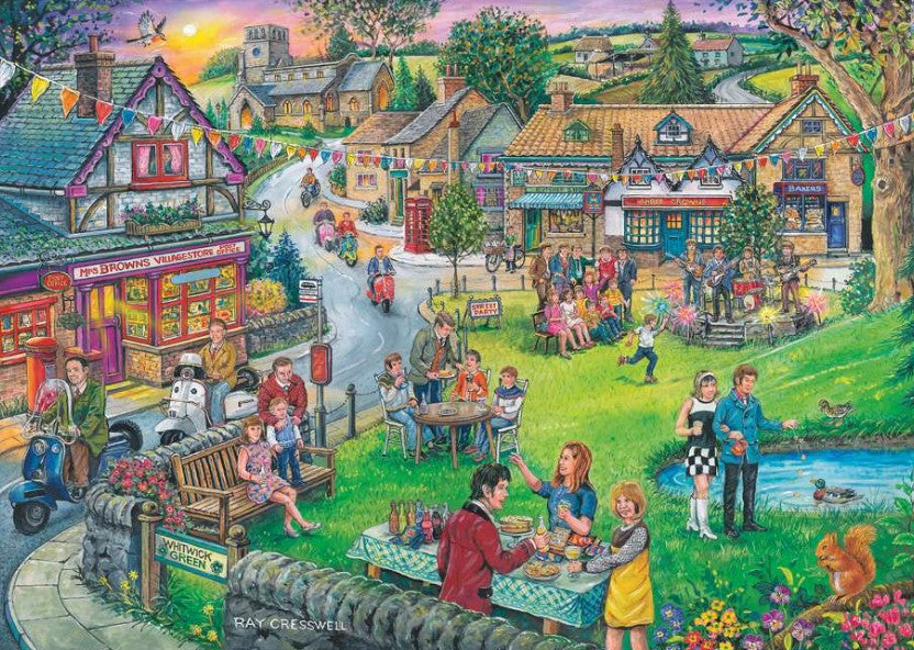 House Of Puzzles Sixties Green Big 250 Piece Jigsaw Puzzle HP0743