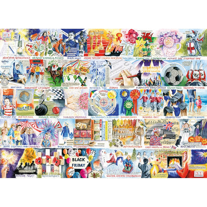 Gibsons A Year In Great Britain 1000 Piece Jigsaw Puzzle G7140