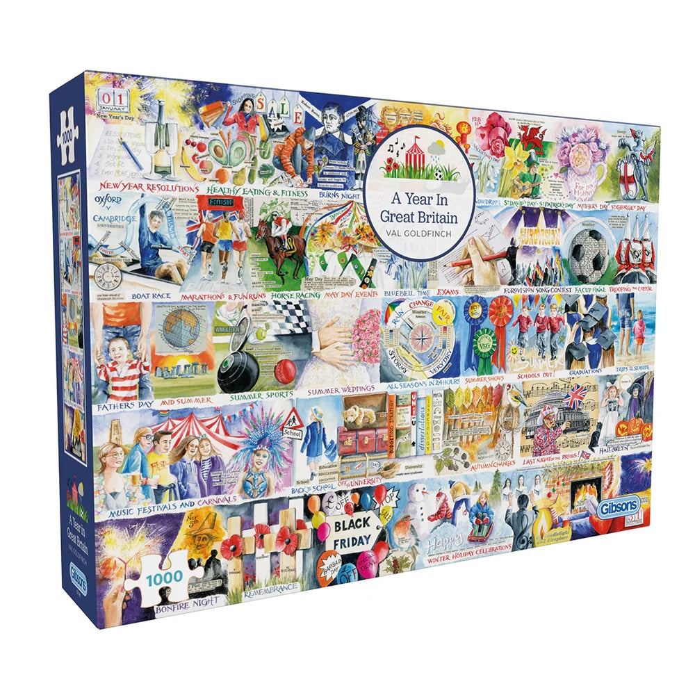Gibsons A Year In Great Britain 1000 Piece Jigsaw Puzzle G7140